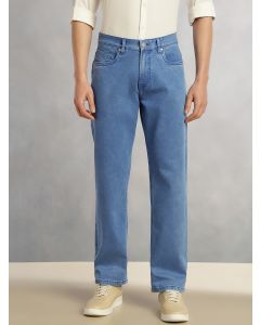 Blue Cricket Club Collection Mid-Rise Straight Fit No Fade Stretchable Jeans
