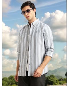 Blue1 Cricket Club Collection Slim Fit Long Sleeves Button Down Collar Cotton Linen Oxford Shirt