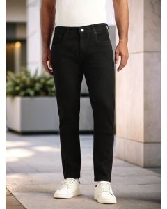 Black Smart Dark Shade Slim Fit Mid-Rise Clean Look 5 Pocket Design Stretchable Jeans