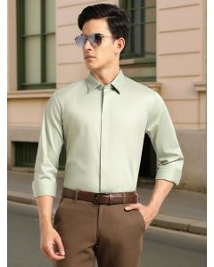 Pista Premium Long Sleeves Regular Fit Spread Collar Solid 100% Cotton Formal Shirt