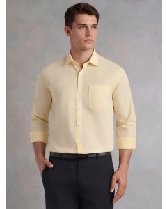 Lemon Regular Fit Long Sleeves Spread Collar with Twill Tape Solid 100% Cotton Formal Shirt