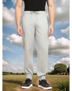Grey Cricket Club Collection Regular Fit Mid-Rise Woven Joggers with Drawstring & 4 Utility Pockets
