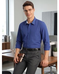 Royal Blue Premium Regular Fit Long Sleeves Spread Collar Solid 100% Cotton Formal Shirt