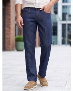 Blue Cricket Club Collection Relaxed Fit Dark Shade Clean Look Non Stretchable Jeans