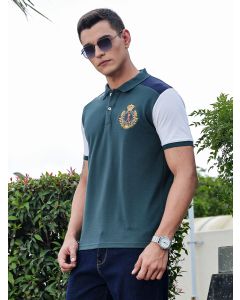 BottleGreen Regular Fit Short Sleeves Knitted Polo Collar Tshirt