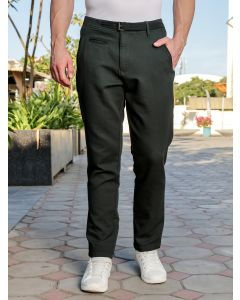 Green Mid-Rise Slim Fit Woven Chinos Trouser