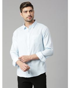 White 1 Cricket Club Collection Slim Fit Long Sleeves Spread Collar Micro Checks 100% Cotton Casual Shirt