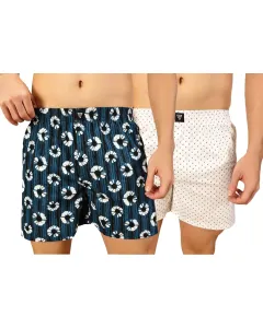 Men Pack of 2 Cotton Boxer Shorts