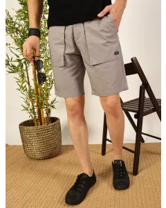 Men Grey Regular Fit Cotton Shorts