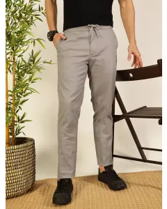 Men Grey Slim Fit Chinos Trouser
