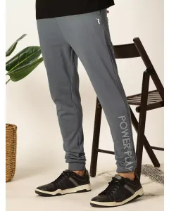 Men Grey Slim Fit Track Pants