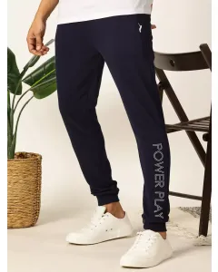 Men Navy Blue Slim Fit Track Pants