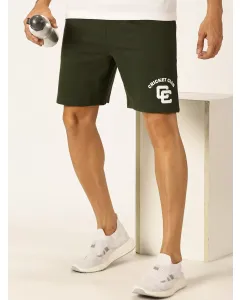 Men Green Mid Rise Shorts
