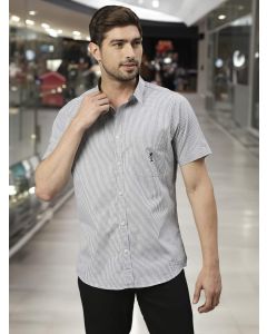 Blue Checkered Cricket Club Half Sleeves Shirt