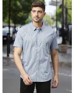 Grey Checkered Cricket Club Half Sleeves Shirt