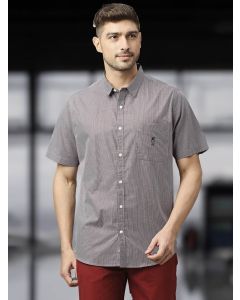 Red Checkered Cricket Club Half Sleeves Shirt