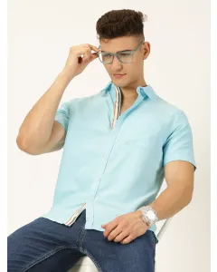 Men Blue Slim Fit Shirt