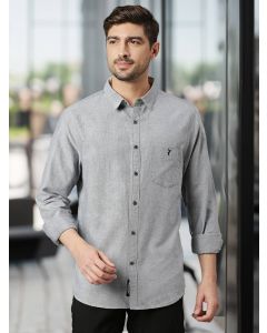 Men Black Solid Cotton Shirt