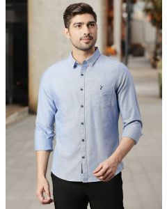 Blue Cricket Club Full Sleeves Solid Shirt