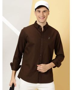 Men Coffee Brown Cricket Club Casual Shirt