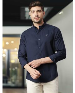 Navy Blue Cricket Club Slim Fit Casual Shirt