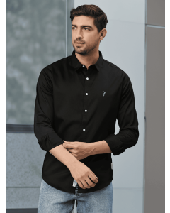 Black Cricket Club Full Sleeves Solid Shirt
