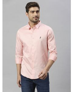 Men Pink Solid Slim Fit Shirt
