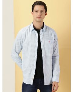 SKYBLUE Slim Fit Long Sleeves Checked Shirt