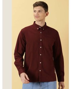 Maroon Premium Cotton Casual Shirt