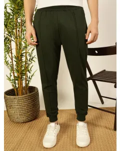 Men Green Straight Fit Track Pants