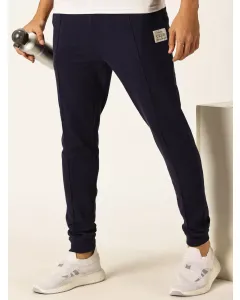 Men Navy Blue Straight Fit Track Pants