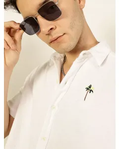 Men White Relaxed Fit Shirt