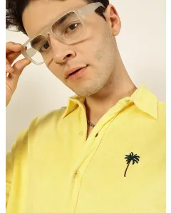 Men Yellow Relaxed Fit Shirt