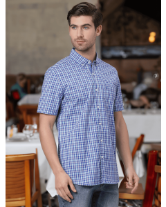 Navy Blue High Quality Checked Shirt