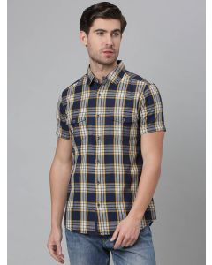Blue Tartan Checks Casual Sustainable Shirt