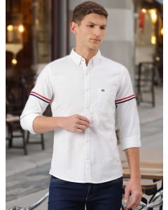 Men White Oxford Casual Shirt