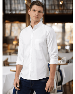 White Slim Sustainable Casual Shirt