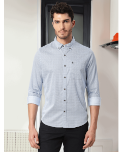 Blue Micro Ditsy Printed Shirt