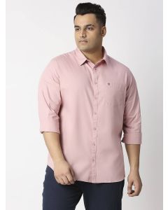 Pink Plus Size Cotton Casual Shirt