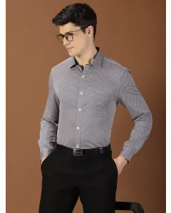 Men Red Micro Print Formal Shirt