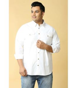 White Plus Size Opaque Casual Shirt
