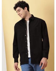 Black Men Smart Oversized Casual Shirt