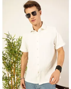 Men White Oversized Fit Shirt