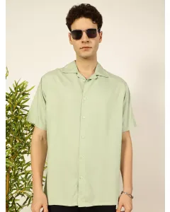 Men Green Oversized Fit Shirt