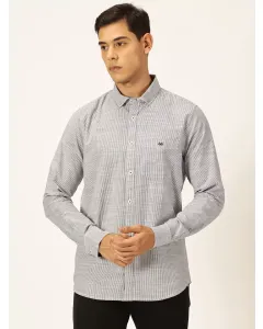 Men Black Pin Stripe Cotton Shirt