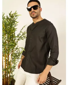 Men Olive Regular Fit Cotton Shirt
