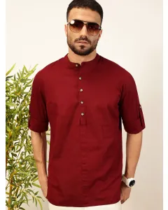 Men Maroon Regular Fit Shirt