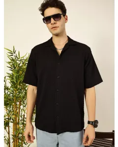 Men Black Relaxed Fit Shirt