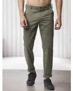 Olive Men's Solid Trouser
