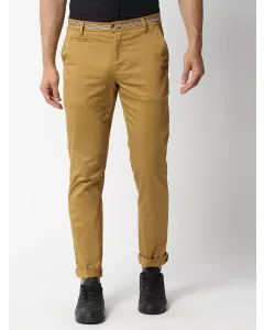 Men Brown Slim Fit Chinos Trouser